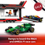 LEGO 60445 City F1 Truck with RB20 & AMR24 F1 Cars