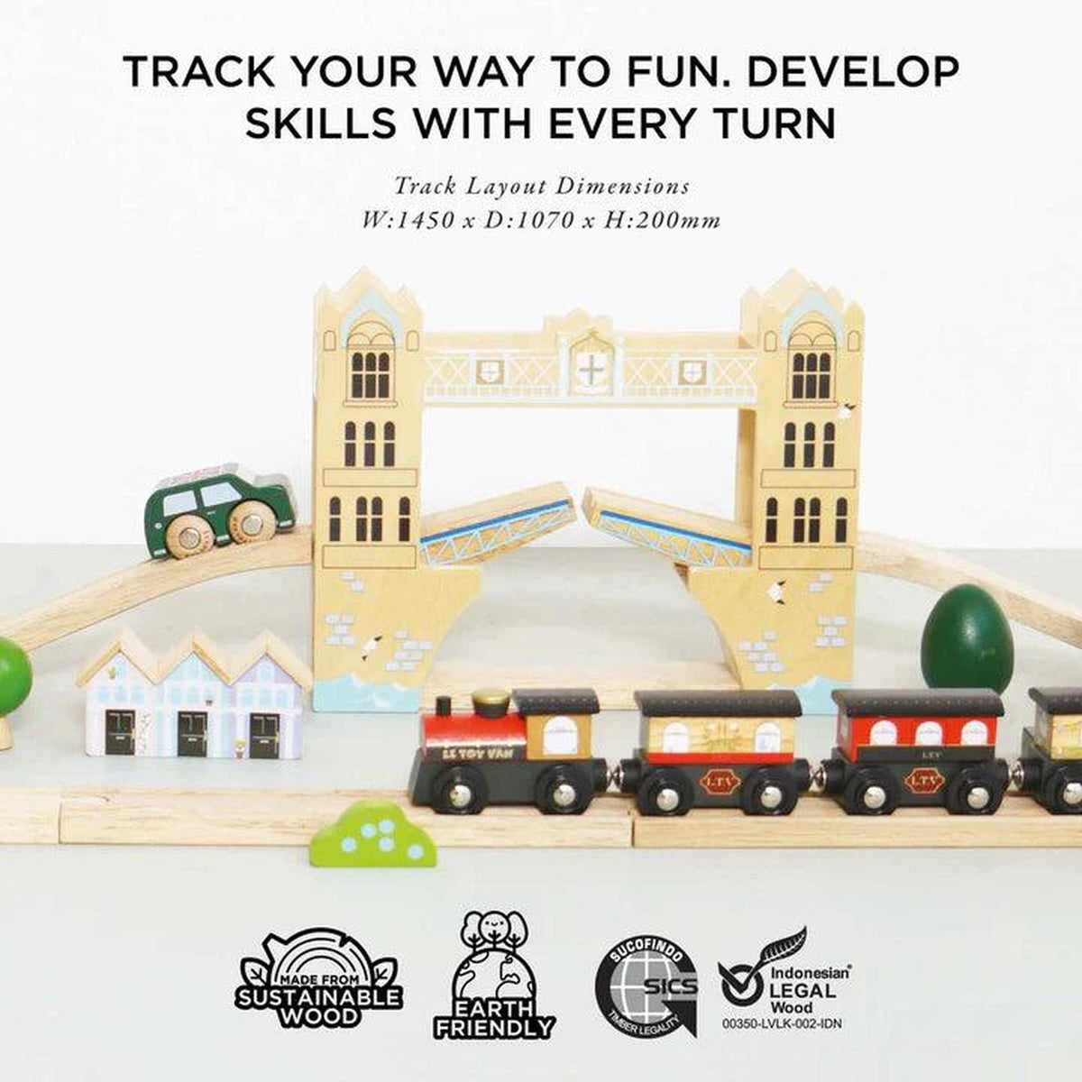 Le Toy Van London Train Set 120 pieces