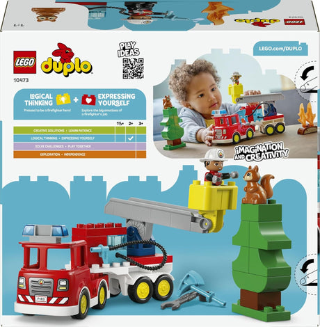Lego 10473 Duplo Fire Truck with Hose and Firefighter