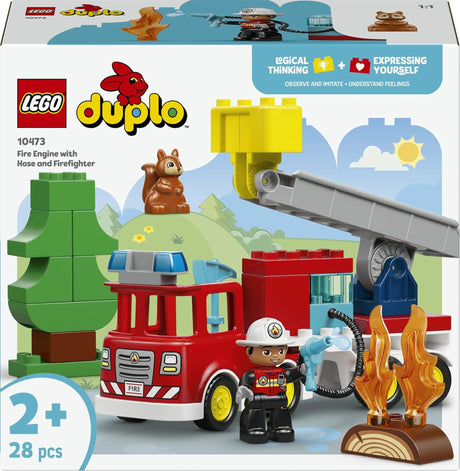 Lego 10473 Duplo Fire Truck with Hose and Firefighter