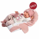 Llorens Doll Newborn Tina with Penguin Cushion 43cm
