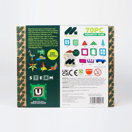 Magnetic Tiles Set 70-pcs