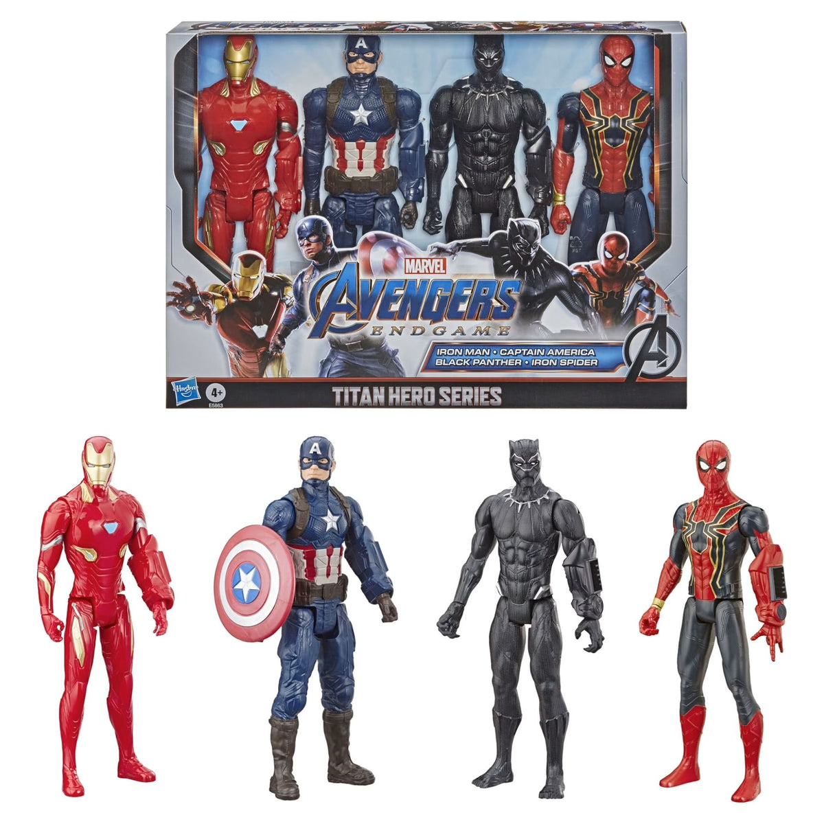 Marvel Avengers Titan Hero Series 12-Inch Action Figure Set 4 Pack