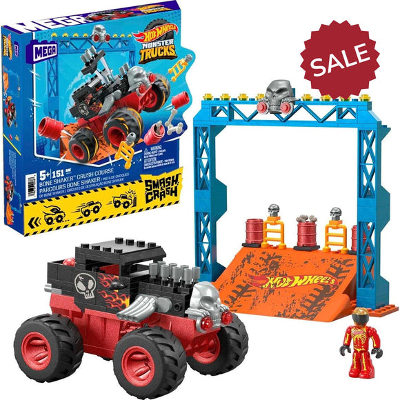 Mega Hot Wheels Monster Trucks Bone Shaker Crush Course