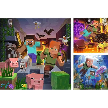Minecraft 3x49-piece Puzzles