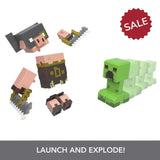 Minecraft Legends Creeper vs. Piglin Bruiser 3-inch Figures