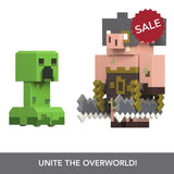 Minecraft Legends Creeper vs. Piglin Bruiser 3-inch Figures