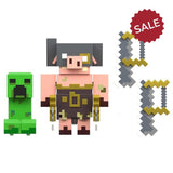 Minecraft Legends Creeper vs. Piglin Bruiser 3-inch Figures