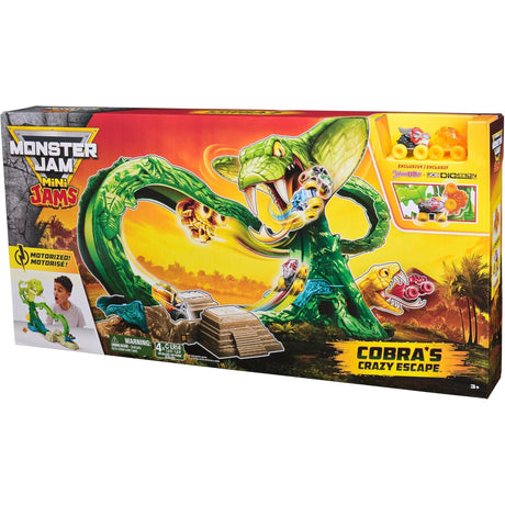 Monster Jam Mini Jams Cobra's Crazy Escape Motorised Playset