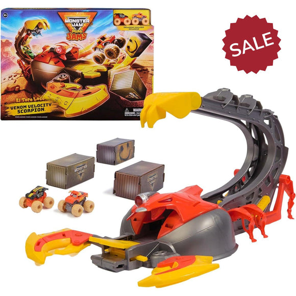 Monster Jam Mini Jams El Toro Loco Venom Velocity Scorpion Playset