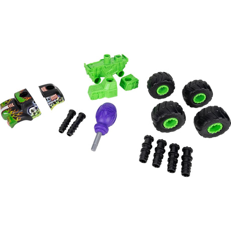 Monster Jam Monstruction 5" Buildable Monster Truck - Grave Digger