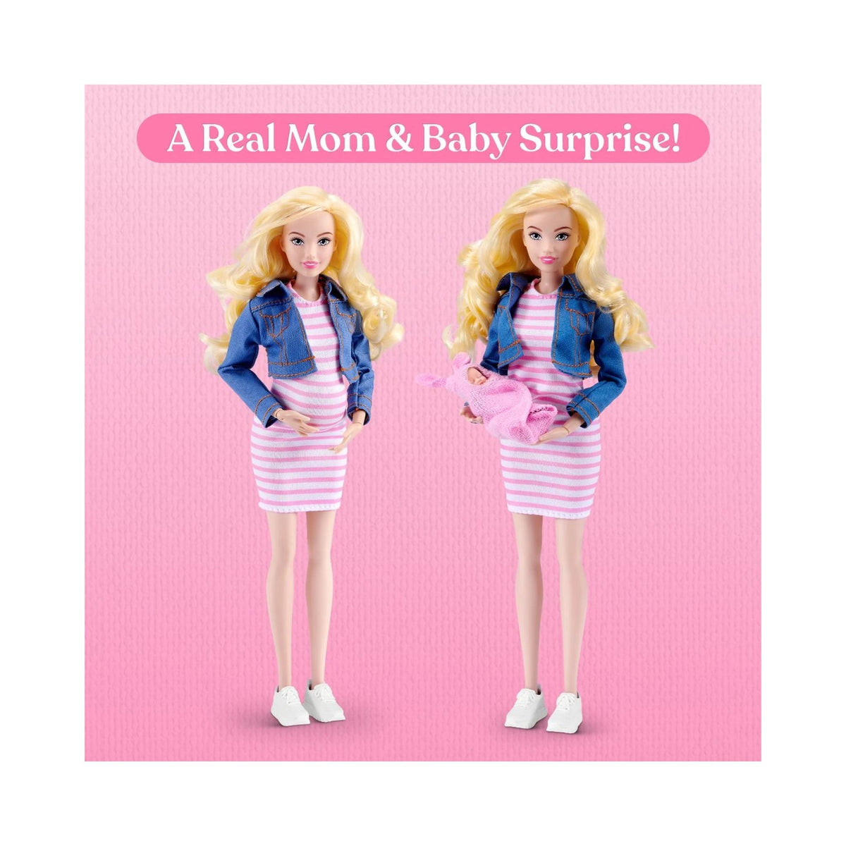 My Mini Baby: Mom & Baby Surprise - Blonde Doll with Pink Accessories