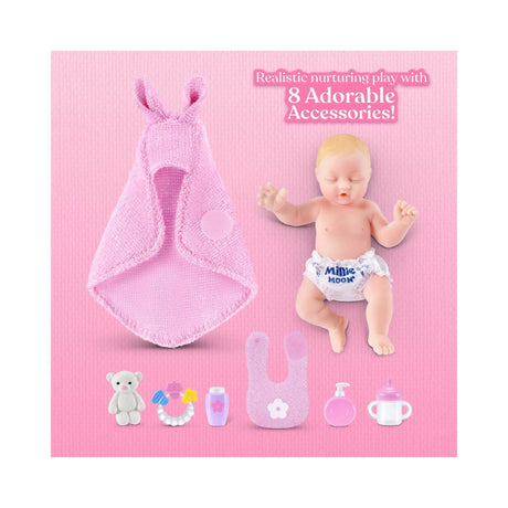 My Mini Baby: Mom & Baby Surprise - Blonde Doll with Pink Accessories