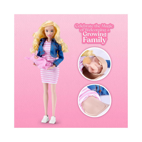 My Mini Baby: Mom & Baby Surprise - Blonde Doll with Pink Accessories