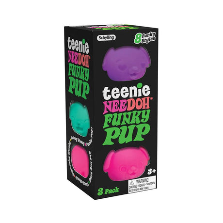 Needoh Teenie Needoh Funky Pups 3 Pack