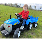 New Holland 12V Electric Ride On Tractor and Trailer