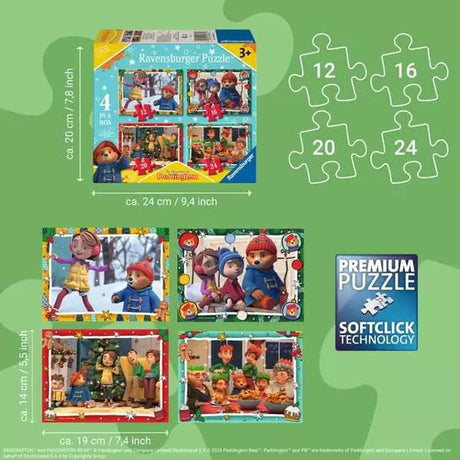 Paddington Bear Christmas 4-in-a-Box Puzzles
