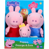 Peppa Pig: Peppa, George & Evie Plush 3-pack