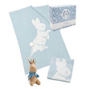 Peter Rabbit Signature Knitted Blanket with soft toy