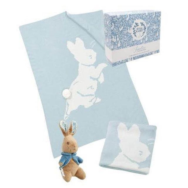 Peter Rabbit Signature Knitted Blanket with soft toy
