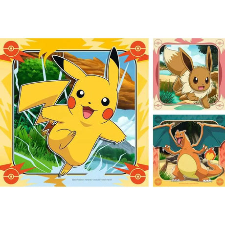 Pokemon: 3 x 49-piece Puzzles