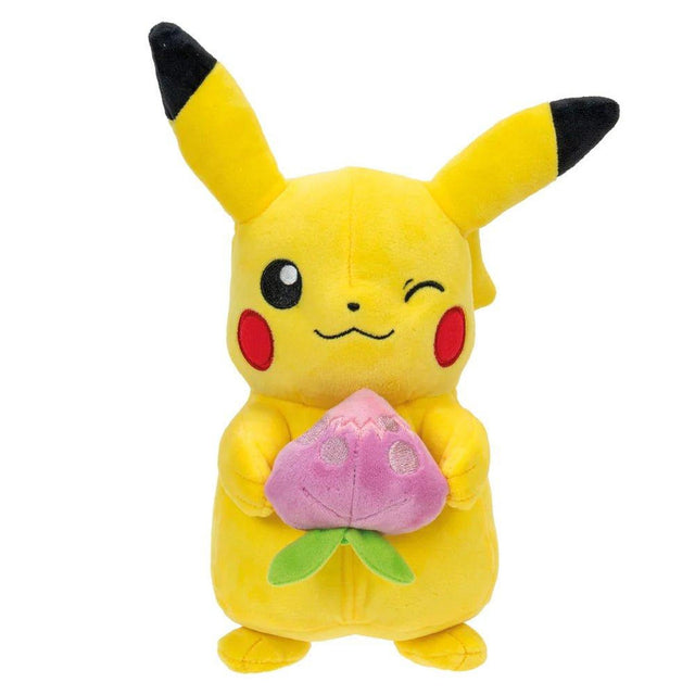 Pokemon 8" Pikachu Plush With Pecha Berry