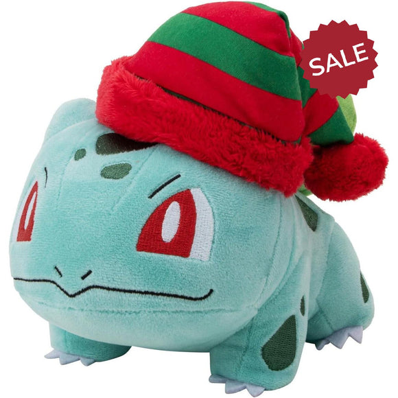 Pokemon 8-inch Christmas Plush - Bulbasaur with Striped Hat