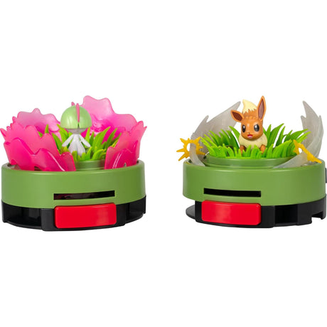 Pokemon Battle Disc Showdown with Eevee and Ralts