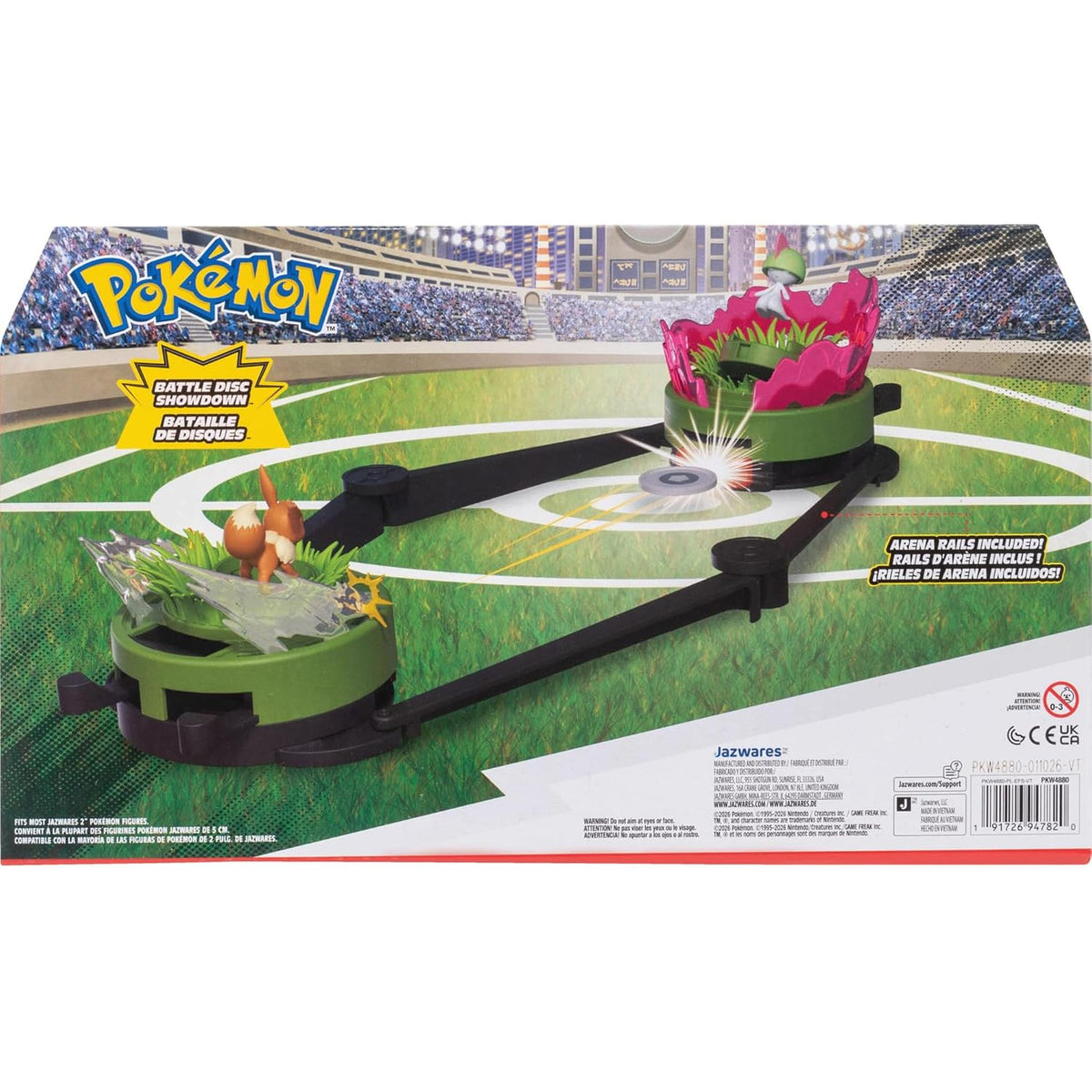Pokemon Battle Disc Showdown with Eevee and Ralts