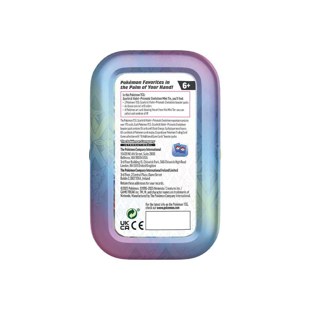 Pokémon Trading Card Game (TCG): Scarlet & Violet Prismatic Evolutions Mini Tin