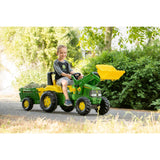 Rolly Junior John Deere Tractor with Loader and Trailer