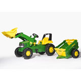 Rolly Junior John Deere Tractor with Loader and Trailer