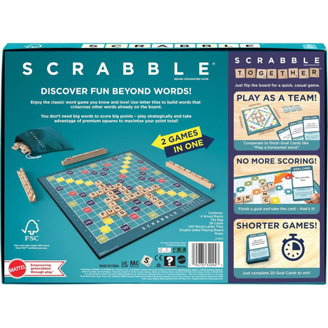 Scrabble Wooden 2-in-1 Board Game