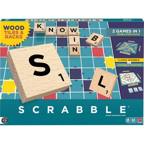 Scrabble Wooden 2-in-1 Board Game