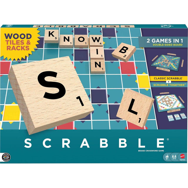 Scrabble Wooden 2-in-1 Board Game