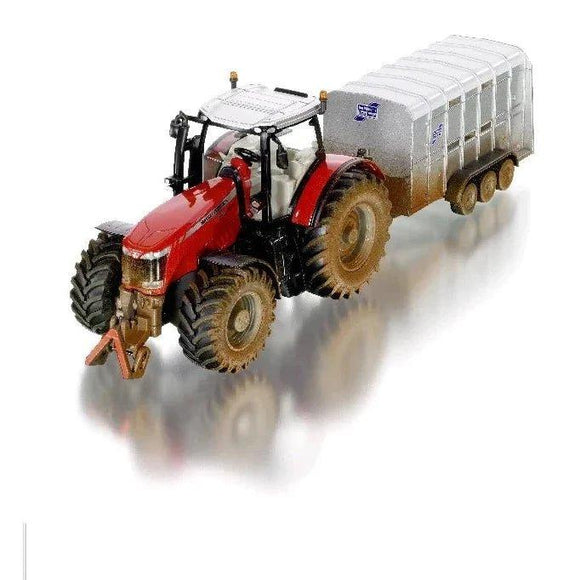 Siku 8608 Massey Ferguson with Ifor Williams Trailer Dirty Look 1:32