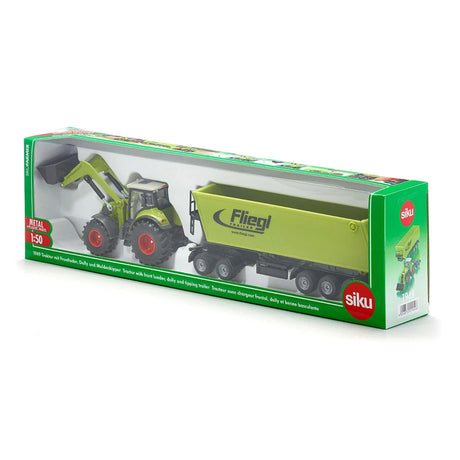 Siku Claas Tractor with front loader, dolly and tipping trailer 1:50 Scale