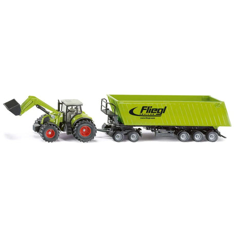 Siku Claas Tractor with front loader, dolly and tipping trailer 1:50 Scale