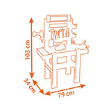 Smoby Black+Decker Bricolo Center Toy Workbench 92pcs