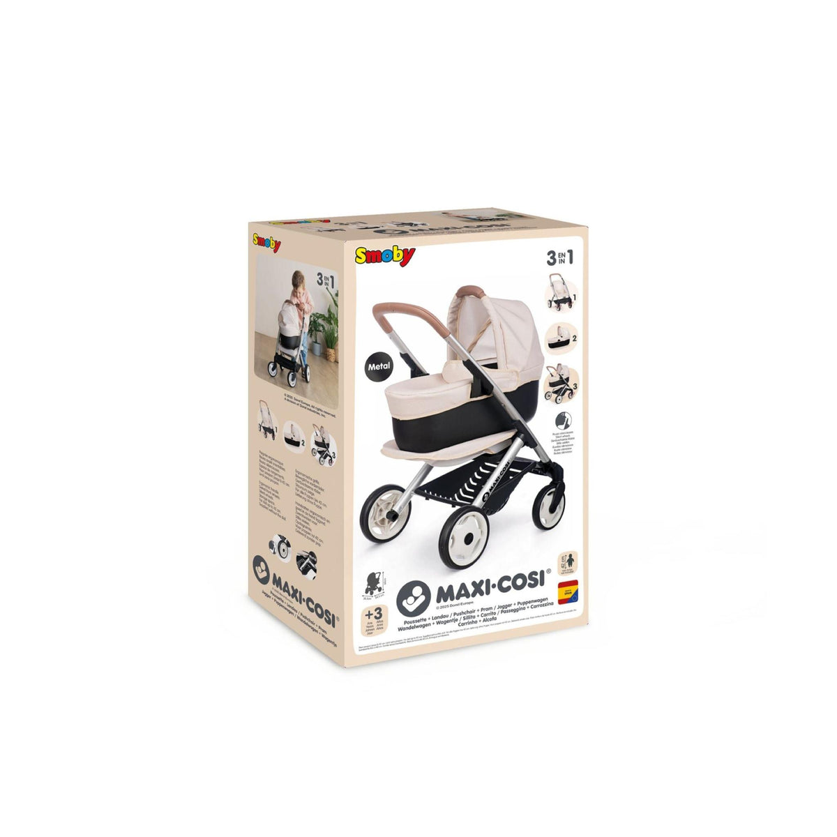 Smoby Maxi-Cosi Combi Pushchair + Pram Beige