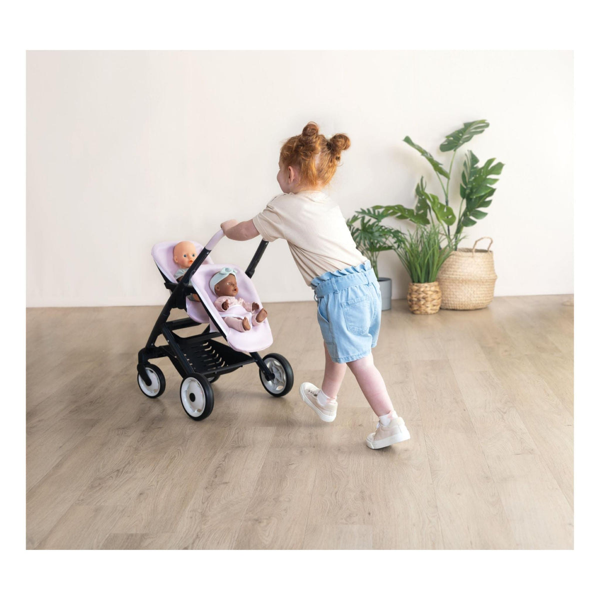 Smoby Maxi-Cosi Twin Pushchair Pink