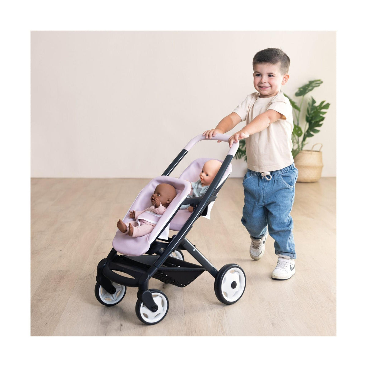 Smoby Maxi-Cosi Twin Pushchair Pink