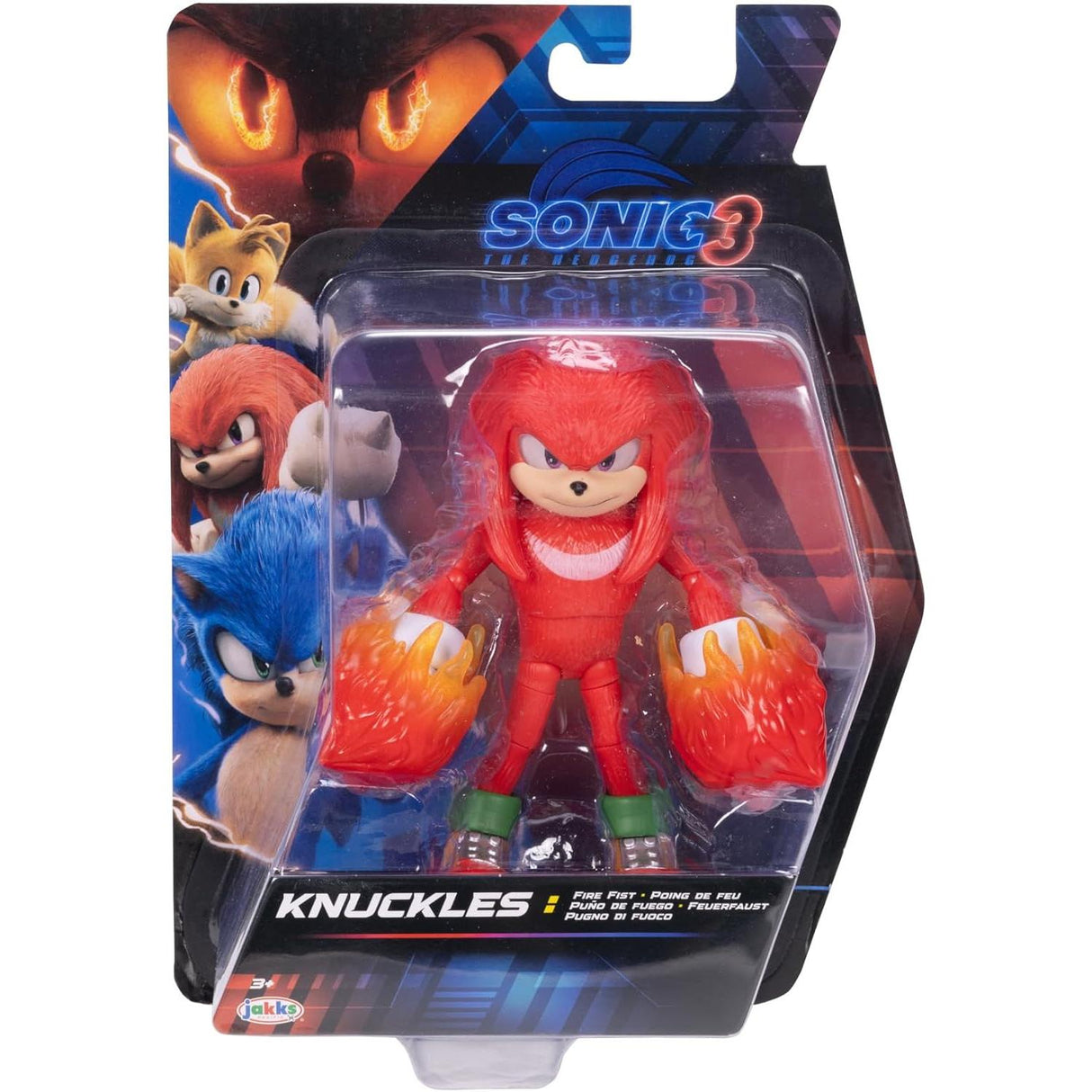 Sonic the Hedgehog 3 Movie Figure - Fire Fist Knuckles 5"