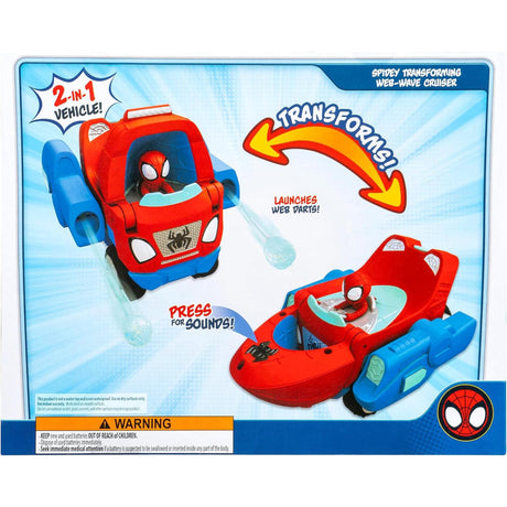 Spidey and his Amazing Friends: Spidey Transforming Web-Wave Cruiser