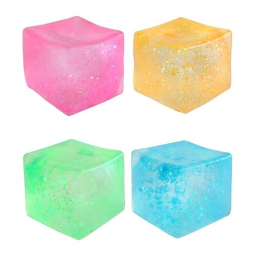 Squeeze Sugar Glitter Cube Mega Size, Assorted Colours