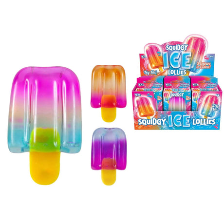Squidgy Ice Lolly Squishy Toy, Assorted Colours