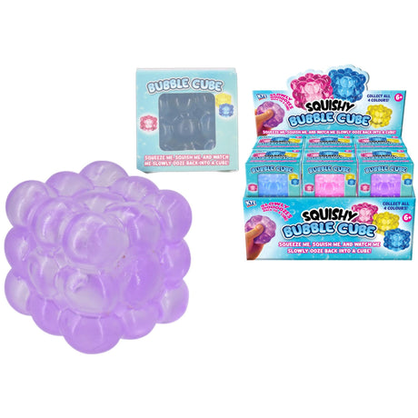 Squishy Bubble Cube, Assorted Colours