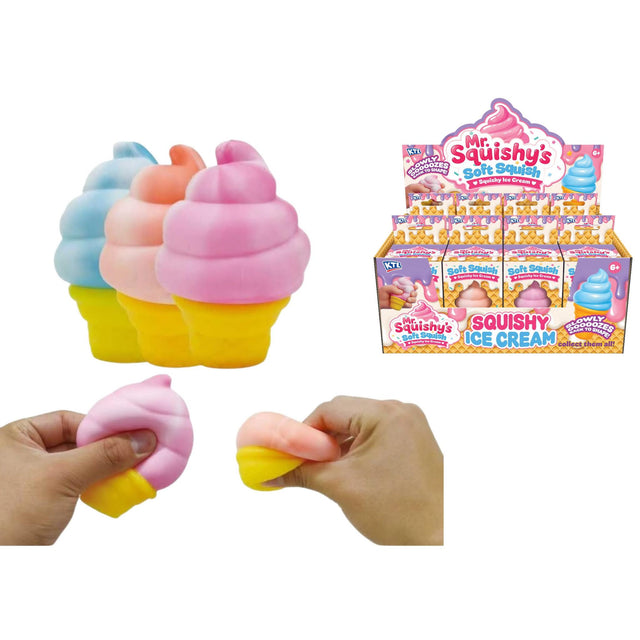 Squishy Ice Cream Toy, Assorted Colours