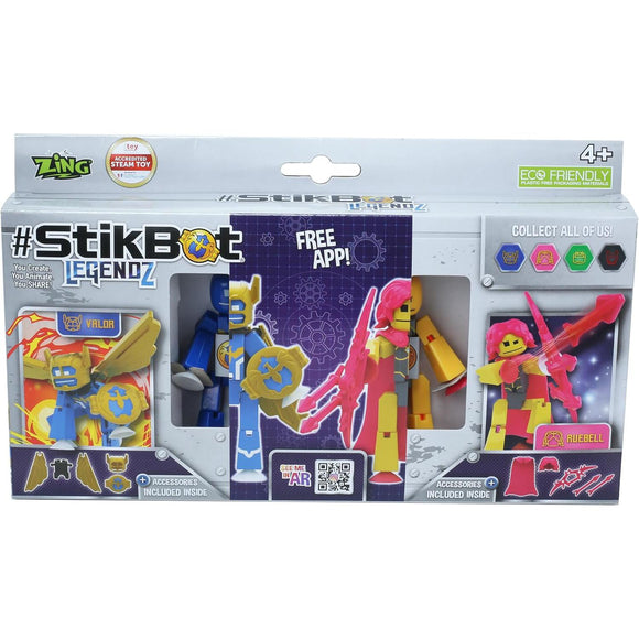 Stikbot Legendz 2-pack: Valor and Ruebell