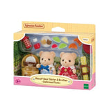 Sylvanian Families Biscuit Bear Sister & Brother - Delicious Picnic-